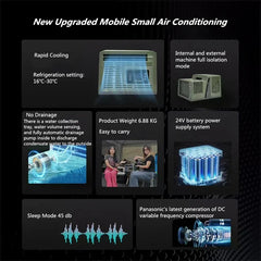 Outdoor Camping No Installation Mobile Air Conditioning Portable Parking Tent No Drainage Mini Refrigeration Air Conditioning
