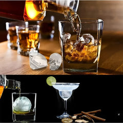 3D Skull Diamond Ice Ball Silicone Mold Tray for Whiskey Cocktail Easy Demold Reusable Bar Party Supplies Reusable Bar Party