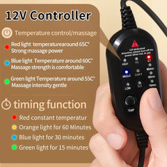 Electric Heated Vest Massage Shawl - 3-Level Heat Timer - Shoulder Back Muscle Relax Joint Comfort Winter Warmth Elderly Care