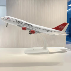 20cm Model Plane British Virgin Atlantic B747 Airlines 747 Diecast Airplane Toy For Boys Alloy Metal Model Aircraft W Wheels