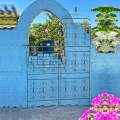 2Tier Clematis Rose Climbing Pergola Outdoor Fence Wrought Iron Plant Support Frame Outdoor Cucumber Climbing Frame
