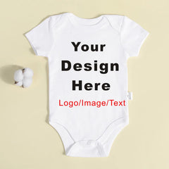 DIY YOUR Deisng Newborn Customization Bodysuit Long Sleeve & Short Sleeve Jumpsuit Simple CUSTOM TEXT Baby Romper
