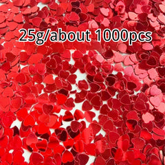 600/1000/2000 Pieces of 0.55 cm Rose Red Heart Shaped Paper Flower - Rose Red Color Perfect for Valentine's Day, Wedding, Birth