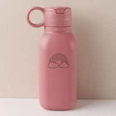 450ML Custom Name Silicone Straw Cup, Personalized Cartoon Pattern Water Bottle, Leakproof Sports Water Bottle for Kids Adults