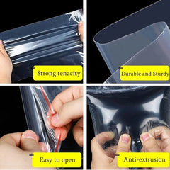100-1000Pcs Small Zip Lock Plastic Bags Transparent Plastic Clear Storage Bag Jewelry Food Packing Reclosable Zipper Sealing Bag