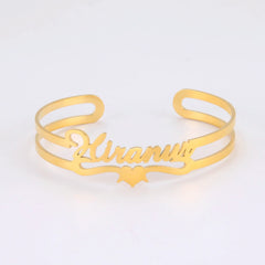 Personalized Name Bracelet for Women Men Custom Jewelry Stainless Steel Customized Bangle Gold Color Arabic Name Birthday Gifts