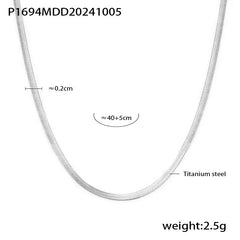 Premium Stainless Steel Long Necklace Trendy Pig Nose Style Y Shape Drop Pendant Waterproof Necklace for Women Girls Jewelry