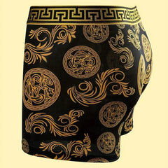5Pcs Luxury Black Gold Printed Men's Underwear Casual And Comfortable Sports Underwear Men's Breathable Underwear