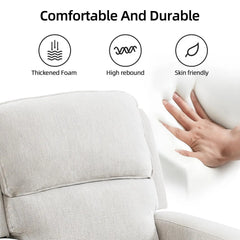Manual Living Room Furniture Reclining Couch Set, Soft Fabric Loveseat Recliner Sofa for Meeting Room, Overstuffed, Custom