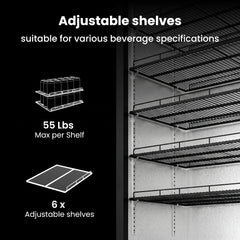 Commercial Portable Fridge 3 Door Air Cooling Frostless Display Cabinet Bar Counter Refrigerator Refrigerated Cabinet