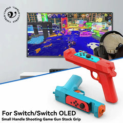 New For NS Switch Small Handle Shooting Game Gun Stock Grip Switch OLED Left and Right Controller Gun Stock Handle 2 Packs