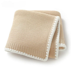 Personalized Name Breathable Baby Blanket Boys Girls Swaddle Wraps Newborn Nap Blankets Knitted Acrylic Infant Security Blankets