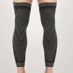 1Pcs Compression Leg & Knee Braces with Non-Slip, Extended Full-Length Knee Sleeves for Running, Basketball, Cycling