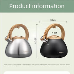 Stainless Steel Whistling Kettle Household Large Capacity Water Boiler Suitable for Gas and Induction Cooker