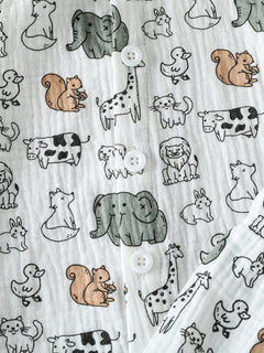 New Summer Dinosaur Cartoon Printed Short-Sleeved T-Shirt and Shorts