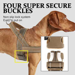 No Pull Dog Harness Military Tactical Dog Harnesses Vest Reflective Pet Training Harnesses Durable For Small Medium Large Dogs