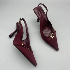 New Summer Fashion Solid Color Casual Women's Sandals Brand Buckle Designer 2026 Everyday Comfortable Office Women's High Heels