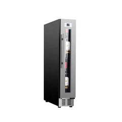 Wine Cooler Refrigerator, 9 Bottle Capacity, Countertop Undercounter, Compressor Cooling, Stainless Steel Door, Home Bar