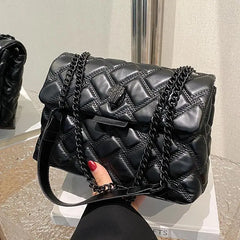 Rhombus Chain Bag Women's Large-capacity 2026 New Summer Versatile Shoulder Messenger Bag Texture Temperament Commuter Tote Bag