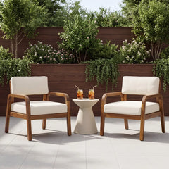 Christopher Knight Home ®   2-Pieces Outdoor Sofa Set with Cushions Outdoor Loveseat & Coffee Table Set,Teak