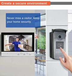  WiFi Video Doorphone Intercom 4 Wire 1V1/1V2 9 inch LCD RFID Camera Doorbell Access Control System APP Unlock W/ Electric Lock