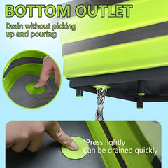Portable Space Saving Basin with Built-in Sink and Storage Function - Perfect for Outdoor Camping Travel Home Folding Basin