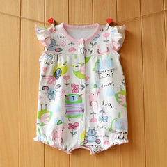 3-18 Month baby Summer clothes rompers girls overalls short Sleeve bodysuit cotton baby clothing jumpsuit newborn Girl onesies