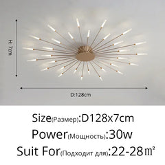 Modern Minimalist Stylish LED Ceiling Chandelier Lamps Design Art Suspension Pendant Lights Home Decor Items Living Room Bedroom