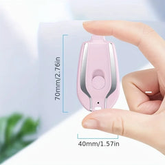 Mini Keychain Power Bank 2000mAh Emergency Portable Charger Compatible with iPhone11 12 13 14 , Samsung, Xiaomi Small Power Bank
