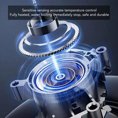 2L Fast Boiling Electric Kettle 2L Stainless Steel Water Heater Auto Shut Off Safety Cool Touch Handle for Home Office Tea