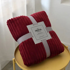 Soft Adult Cover Coral Fleece Blanket On The Sofa Thickened Winter Bed Blanket Warm Stitch Fluffy Bedspread Plaid Sofa Bedroom