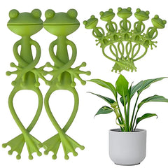 1/3/5pcs Green Frog Shaped Plant Clips DIY Flowers Vines Stem Holder