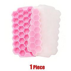 Honeycomb Ice Cube Trays with Lid Silicone Ice Cube Tray 37 Grids Reusable Ice Molds Ice Cube Mould for Coffee Whiskey Cocktails