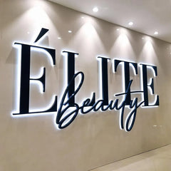 Custom 3D LED Illuminated Metal Letters Backlit Logo Sign For Beauty Salon Nail Lash Spa  Commercial Storefont Signage Outdoor