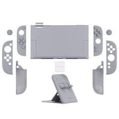 PlayVital Solid Color Protective Case for Nintendo Switch 2, Anti-Scratches Hard Shell Dockable Grip Cover with  Foldable Stand