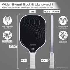 Joysent Pickleball Paddle USAPA T300 Carbon Fiber Pickleball Racket PP Honeycomb 14mm Pickle Ball Paddle For Beginner Men Women