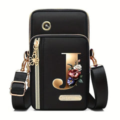 Huaben Letter Z Printed Fashion Casual Messenger Bag Change New Nylon Cloth New Mobile Phone Bag Women's Bag