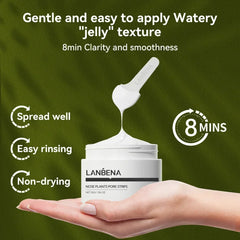 LANBENA Blackhead Removing Nose Strips and Pore Minimizing Serum Set Nose Mask