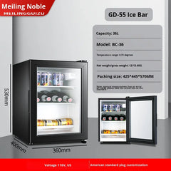 Foreign Trade Hotel Room 110V American Standard Minibar Wine Cooler Electric Stainless Steel 36L Refrigerated Storage Cabinet