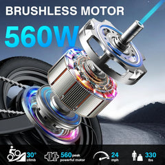 Electric Bike for Adults and Teens, 520W-1200W Motor, 20-28MPH, 32 Miles Range, 48V 10Ah Battery, 3-Level Pedal, Customized