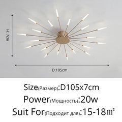 Modern Minimalist Stylish LED Ceiling Chandelier Lamps Design Art Suspension Pendant Lights Home Decor Items Living Room Bedroom