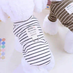 Summer Clothes for Dog and Cat, Striped T-Shirt, Cute Clothes for Puppy, Chihuahua, Bichon, French Bulldog, Girl