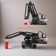 Cheap 3 DOF Metal Robotic Arm Mechanical Manipulator with Metal 25KG Digital Servos Arduino UNO Air Pump Suction Cup DIY Toys