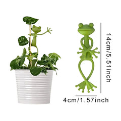 1/3/5pcs Green Frog Shaped Plant Clips DIY Flowers Vines Stem Holder