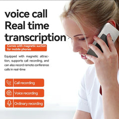 AI Voice Recorder Transcribe & Summarization with ChatGPT Audio Recorder AI Notetaking Device for Lecture Meeting Call Interview