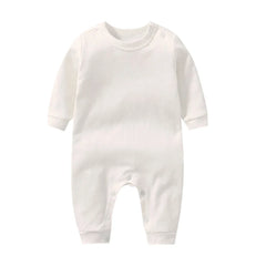100% Cotton Baby Girl Jumpsuit Boy Rompers Solid Grows One-Pieces Newborn Sleepsuits Roupa De Bebe Jumpers Spring Autumn White