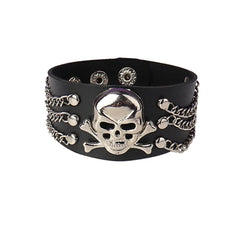 Punk Bracelets PU Leather Studded Bracelet Adjustable Goth Cuff Bracelet Gothic Rivet Buckle Wristband for Men Women Emo Jewelry