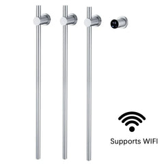 Modern Electric Heated Towel Rack Wall Mounted Bathroom Towel Warmer Heated Towel Rail Heater 3Bars Stainless Steel 220V/110V