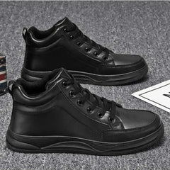 Hot Men's Shoes PU Leather Sneakers Fashion Hip Hop Casual Shoes Red Platform Male Running Shoes Designer High Top Tennis Shoe