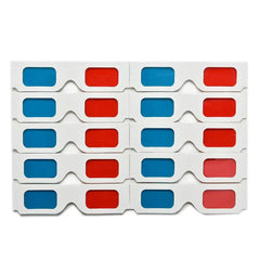 1Pc Universal 3D Glasses Cardboard Paper Glasses Portable Red Blue Cyan 3D TV Movie Game Glasses for DVD 3D Gaming Real Cinemas